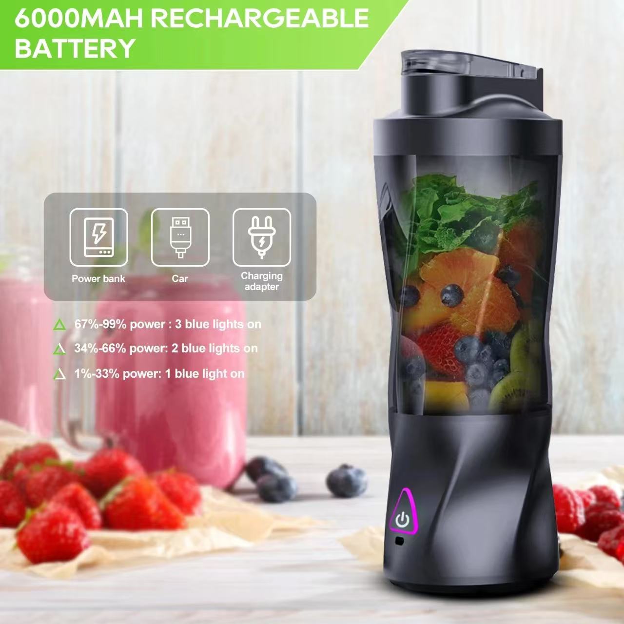 Portable Blender Usb Rechargeable - 휴대용 전기 주서기 700ML USB 충전식