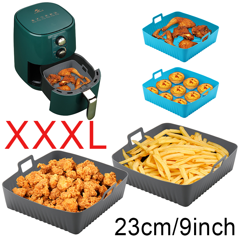6-8QT 용 사각형 대형 실리콘 에어 프라이어 라이너 - Air Fryer Silicone Pot Liner 리뷰 및 가격