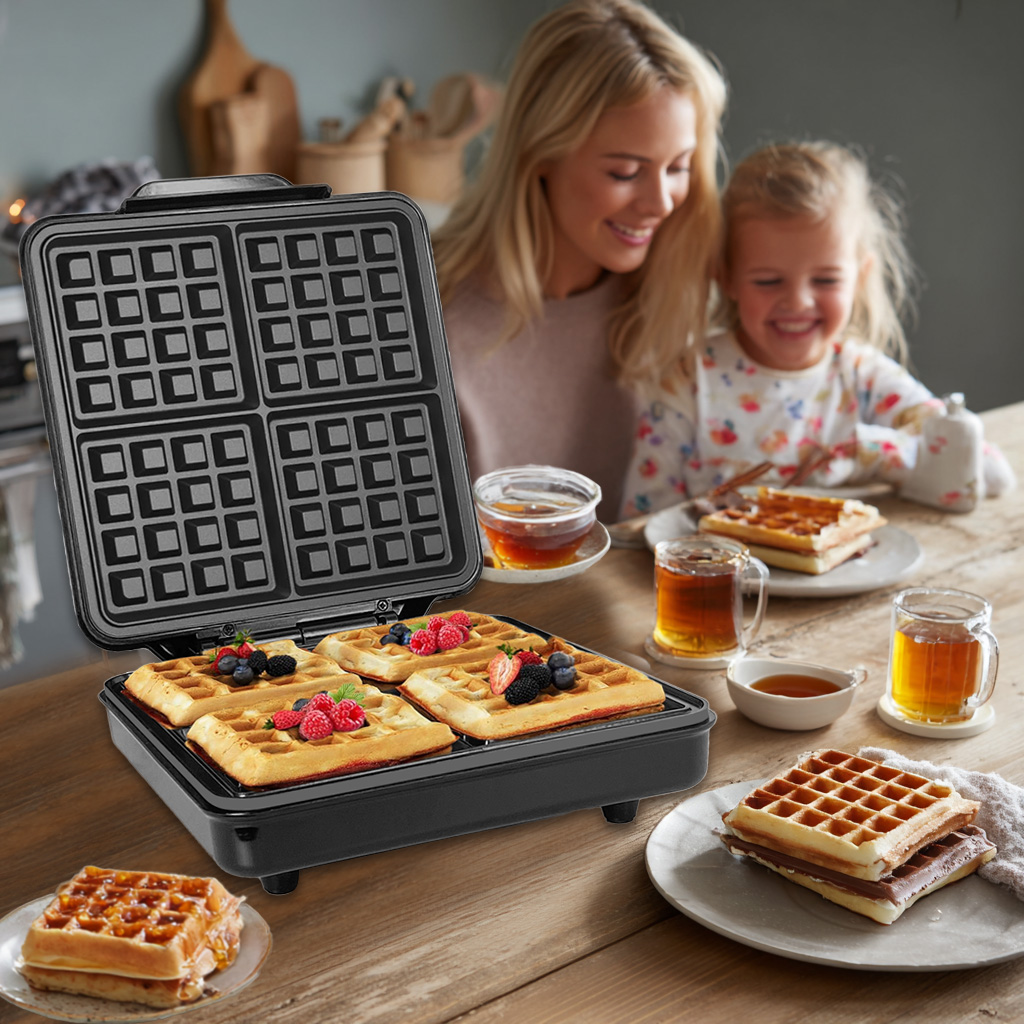미니 자동 1200W 4슬라이스 듀얼존 논스틱 친환경  - Mini Waffle Maker Machine 리뷰 및 가격
