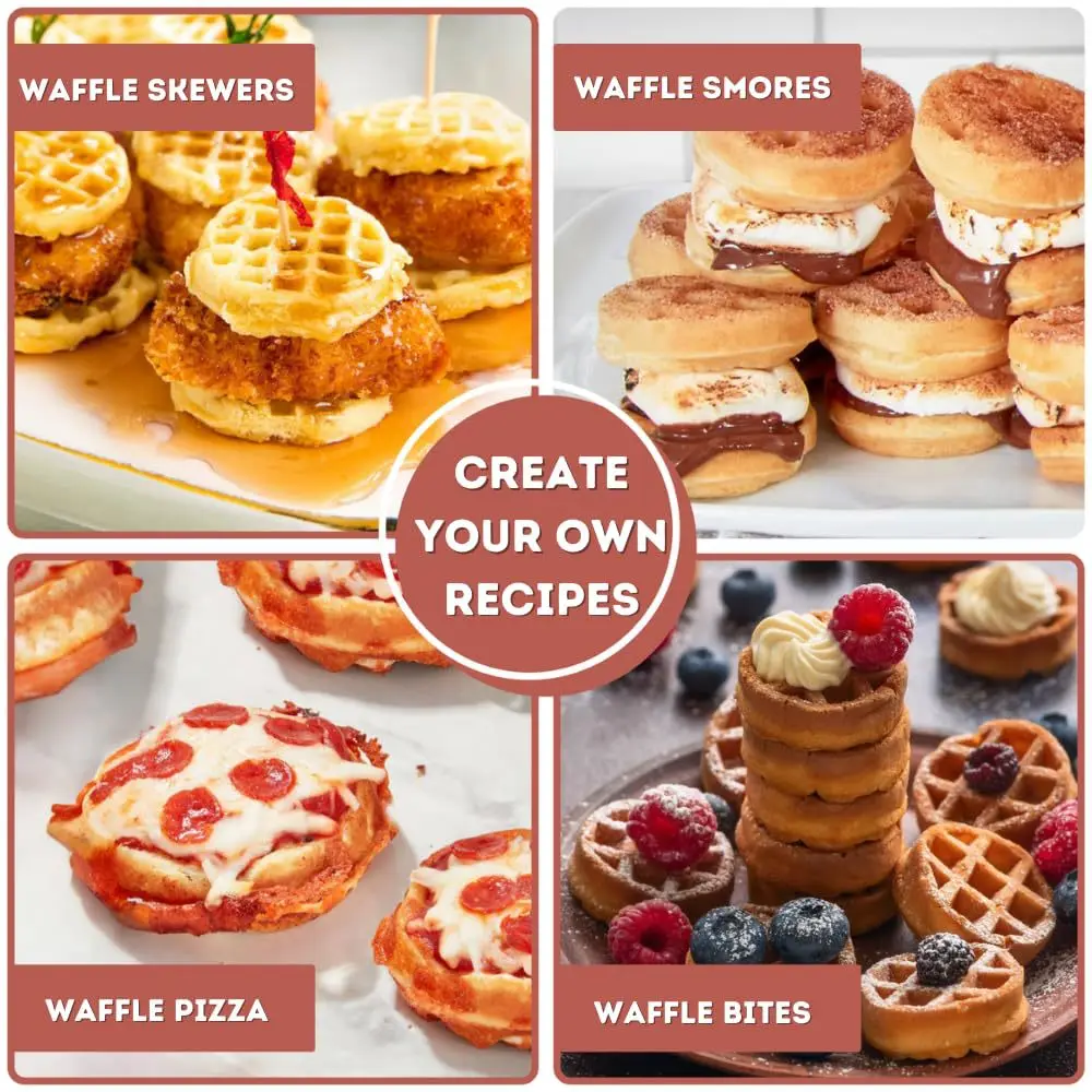 16홀 와플 메이커, 빠른 가열 논스틱 표면 소형 와플 - Mini Waffle Maker Machine 리뷰 및 가격